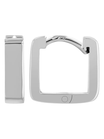 Adeliás Damen Ohrringe – Klappcreole aus 925 Silber in silber