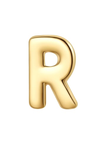 Glanzstücke München Piercing Buchstabe R aus Sterling Silber in gelbgold