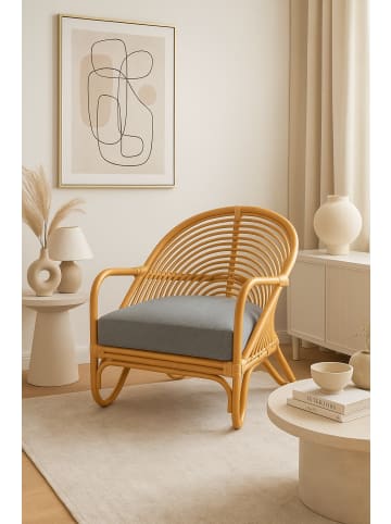 möbel-direkt Rattansessel inklusive Sitzkissenauflage Clara in honigfarben