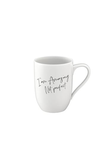 Villeroy & Boch Becher 'Amazing. Not Perfect.' Statement in 290 ml in weiß