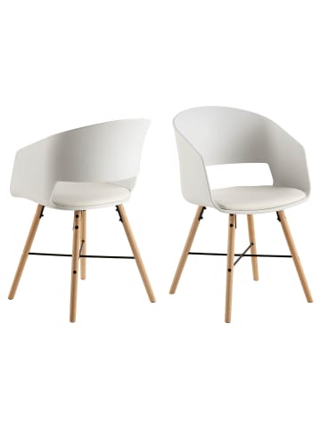 ebuy24 Esszimmerstuhl Luna Weiß 2er Set