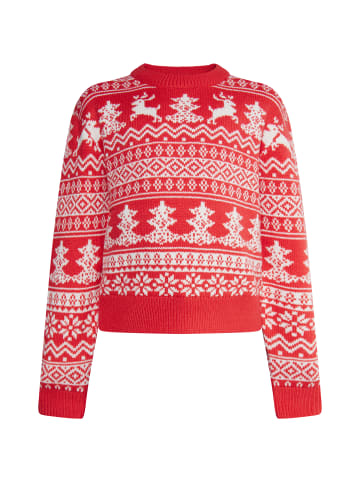 MO Pullover in Rot Weiss