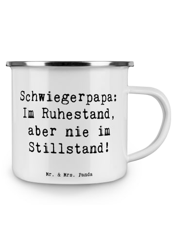 Mr. & Mrs. Panda Haferl Spruch Schwiegerpapa Ruhestand mit Spruch in Weiß