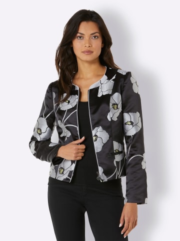creation L Jacquardblazer in schwarz-grau-gemustert
