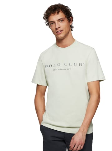 Polo Club T-Shirt in Blasses Grün