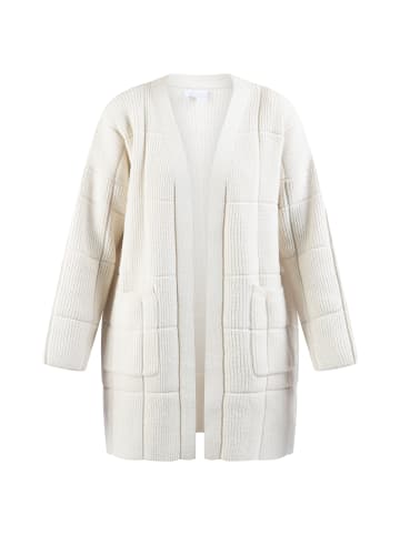 usha WHITE LABEL Offener Strick Cardigan in Wollweiss