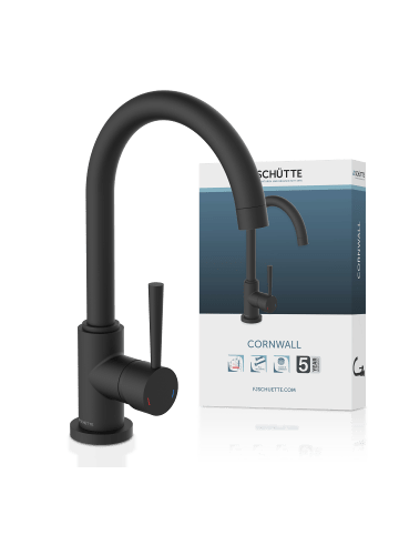 Franz Joseph Schütte CORNWALL Spültischarmatur, Schwarz matt