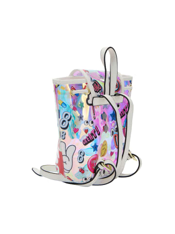myMo Women Backpack in White Multicolor