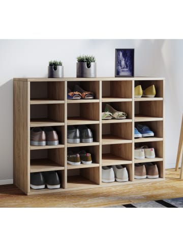VCM  Holz Regal Schuhschrank Schuhregal Hinsol L in Sonoma-Eiche (Sägerau)
