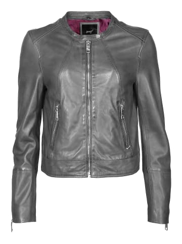 Maze Lederjacke in grau