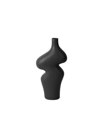 Present Time Vase Deko Organic Curves - Schwarz - 15,5x8x30,5cm