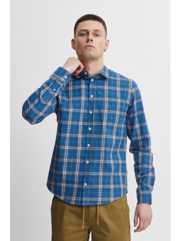 BLEND Kariertes Holzfäller Hemd Basic Freizeit Shirt aus Baumwolle in Blau
