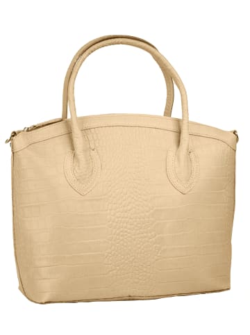Cluty Handtasche echt Leder in beige