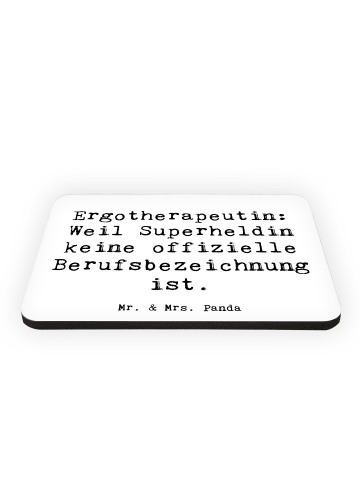 Mr. & Mrs. Panda Kühlschrankmagnet Spruch Ergotherapeutin Superh... in Weiß