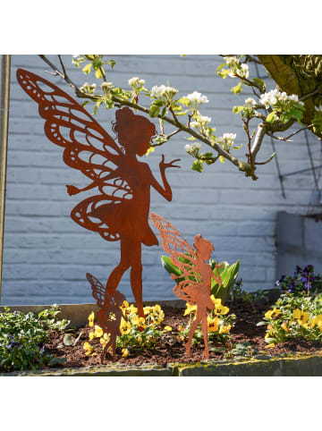 UNUS Gartenstecker Rost Elfe in Braun