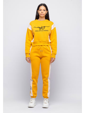 Tom Barron Freizeitanzug Tracksuit With Chest Embroidery in gelb