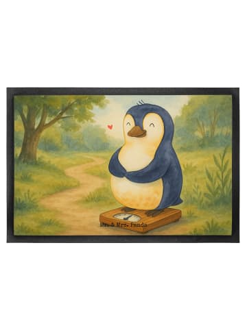 Mr. & Mrs. Panda fußmatte Pinguin Diät Design ohne Spruch in Weiß