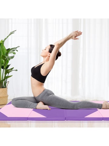 COSTWAY Weichbodenmatte klappbar 300x120cm in Lila