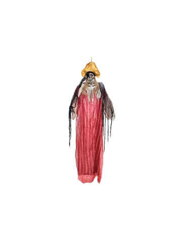 EUROPALMS Halloween Piratenskelett Captain Morgan in rot - Höhe:  170cm
