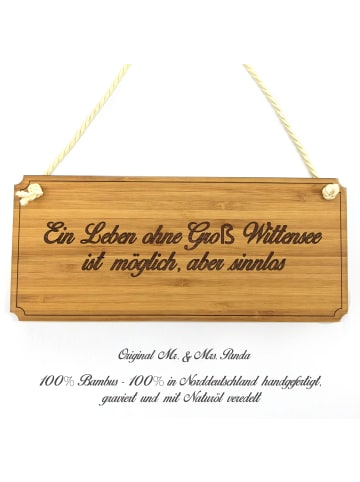 Mr. & Mrs. Panda Schild Groß Wittensee mit Spruch in Keine Angabe