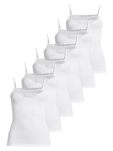 Conta Spaghetti Top Modal in Weiß