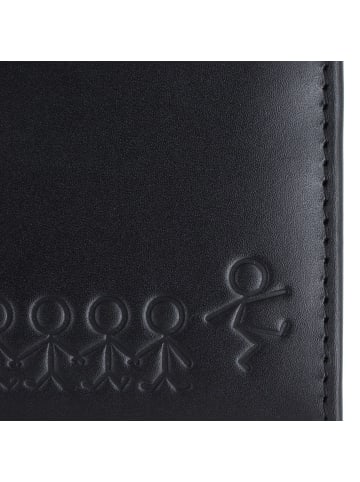 oxmox Leather Geldbörse RFID Schutz Leder 12 cm in schwarz-jumping jack 2.0