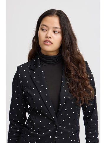 ICHI IHKATE PRINT BL21 slim fit in Black Heart aop