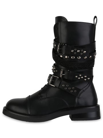VAN HILL Bikerstiefel Madison in Schwarz