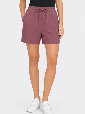 ONLY Kurze Struktur Stoff Shorts ONLTHYRA in Braun-3
