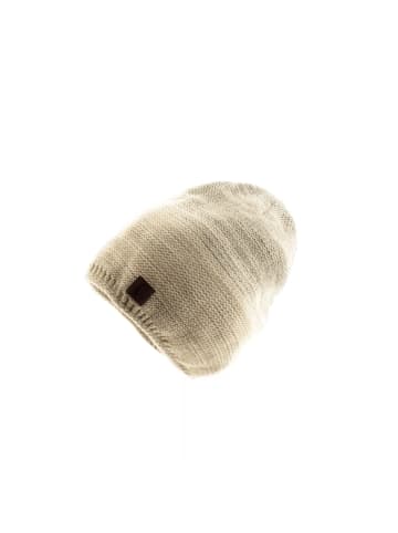 Faera Wintermütze Mehrfarbig warm gefüttert Fleece-Futter in Beige/Grau