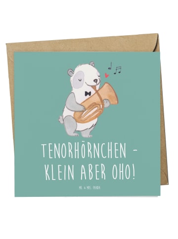 Mr. & Mrs. Panda Glückwunschkarte Tenorhörnchen Magie mit Spruch in Meeresbrise
