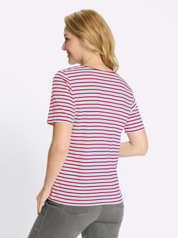 Sieh an! Kurzarm-Shirt in rot-weiß-gestreift