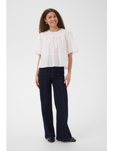 SAINT TROPEZ Kurzarm-Bluse SuzannetSZ A-shape in Bright White