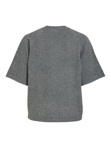 Vila Strickoberteil in Medium Grey Melange1