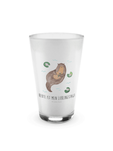 Mr. & Mrs. Panda Blümchentailglas Otter Seerose mit Spruch in Transparent