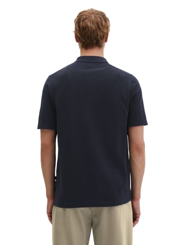 Marc O'Polo Strick-Poloshirt Travel Collection in Deep Night Blue