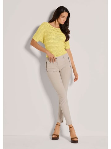 MADELEINE Schmale Skinny-Hose, Zippertaschen in berber