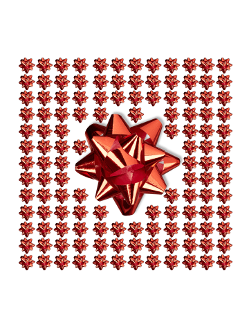 relaxdays 200 x Geschenkschleife in Rot