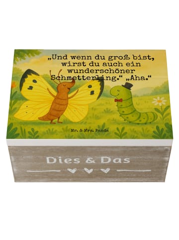 Mr. & Mrs. Panda Geschenkbox Raupe Schmetterling Design mit Spruch in Weiß