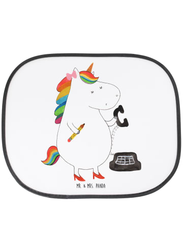 Mr. & Mrs. Panda Auto Sonnenschutz Einhorn Sekretärin ohne Spruch in Weiß