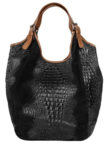 Samantha Look Shopper echt Leder in schwarz