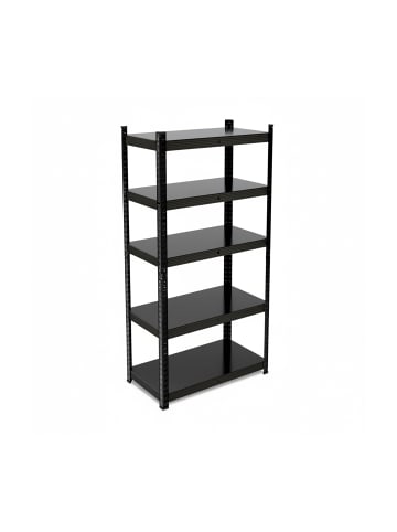 relaxdays Schwerlastregal in Schwarz - (B)75 x (H)150 x (T)30 cm