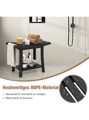 COSTWAY Duschhocker in Schwarz