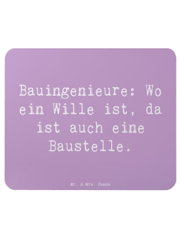 Mr. & Mrs. Panda Mousepad Spruch Bauingenieur Wille mit Spruch in Lavendeltraum