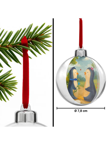 Mr. & Mrs. Panda Weihnachtsbaumschmuck Pinguin Pärchen Design oh... in Weiß