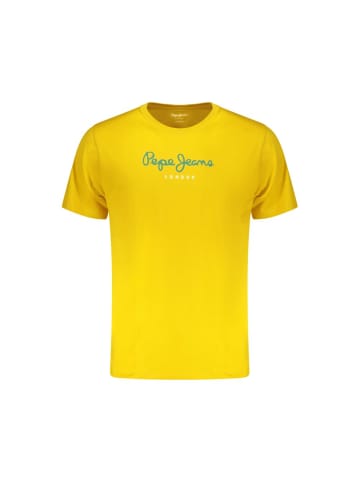 Pepe Jeans Gelbes Baumwoll-T-Shirt