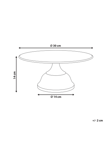 Beliani Tablett BRIOCHE in Schwarz/Braun - (W) 30 x (H) 14 x (L) 30 cm