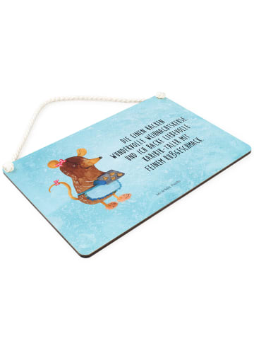 Mr. & Mrs. Panda Schild Maus Kekse mit Spruch in Eisblau