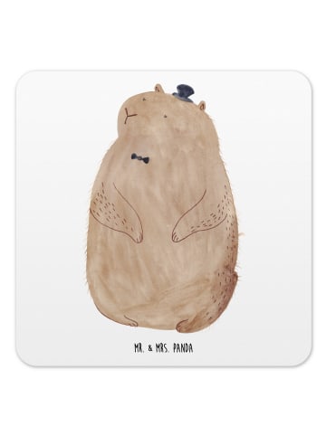 Mr. & Mrs. Panda Tischuntersetzer Murmeltier ohne Spruch in Weiß