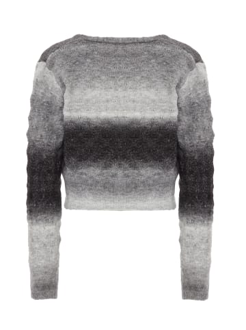 Jalene Damen Strickjacke in Grau Mehrfarbig